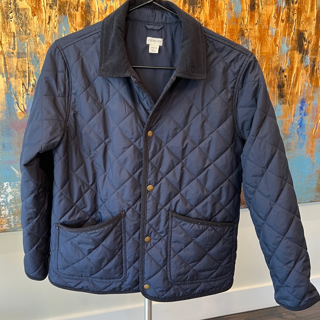 Crewcuts Navy Blue Quilted Jacket Yl